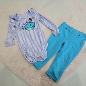 Little Sleepies Monster's Inc 12-18 mo outfit